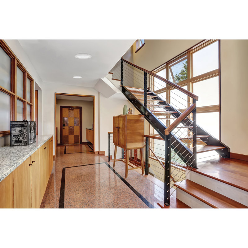 Sparacino Acrylic Flush Mount, 120V, White, 0.5" H x 9" W x 9" D