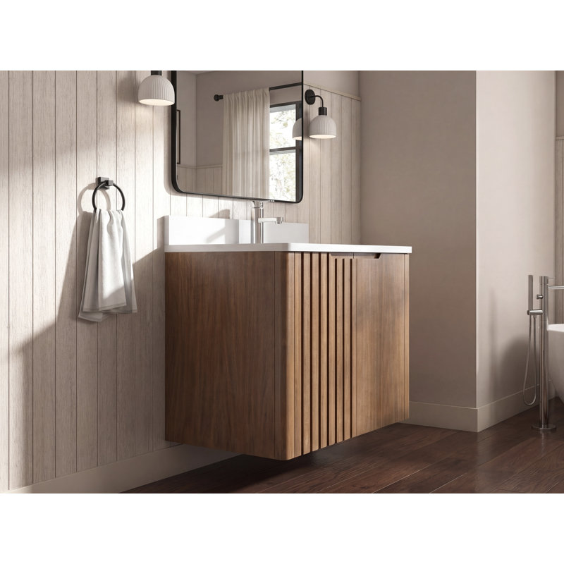 Meuble-lavabo mural flottant 30 po