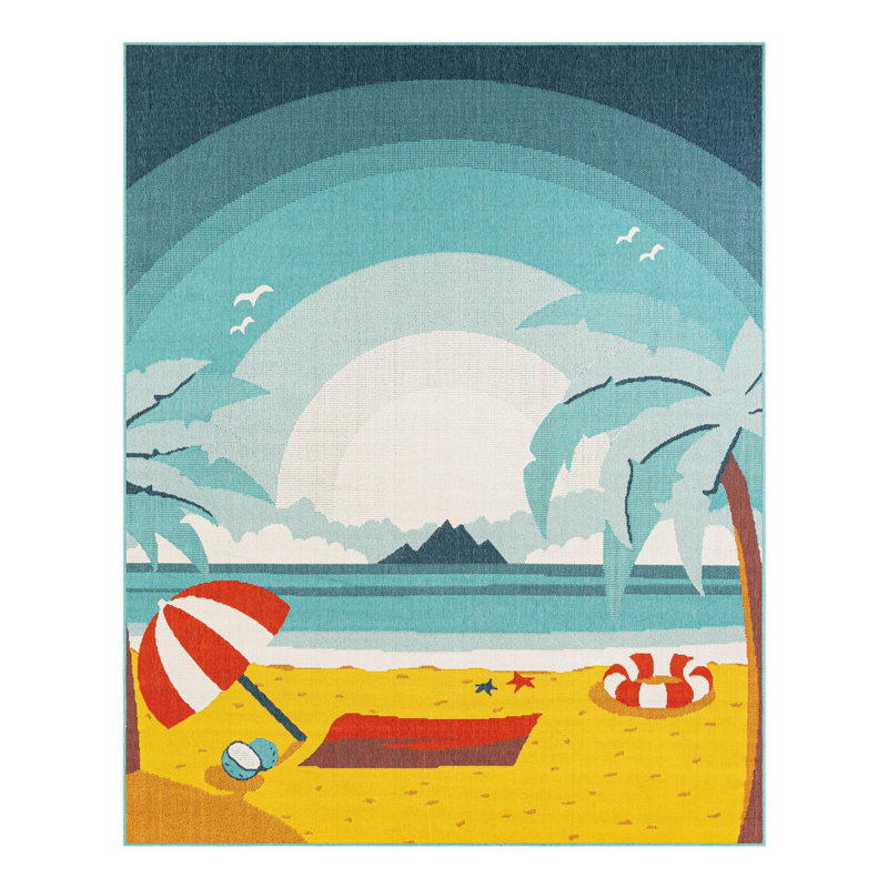 Angelys Indoor/Outdoor Area Rug, Rectangle 7'10" x 10'