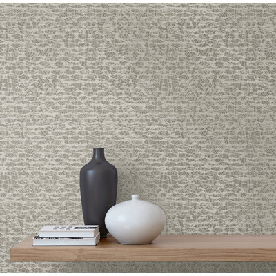 Dolmen 10m x 52.07cm Textured Metallic Finish Paste the Wall Wallpaper Roll