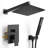 Matte Black 10" Rain Shower System With Handheld Sprayer - High Pressure Dual Function Shower Faucet Set With Rough-in Valve-123106902
