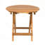 Table d'appoint d'extérieur pliable et réglable en bois d'acacia (finition teck)