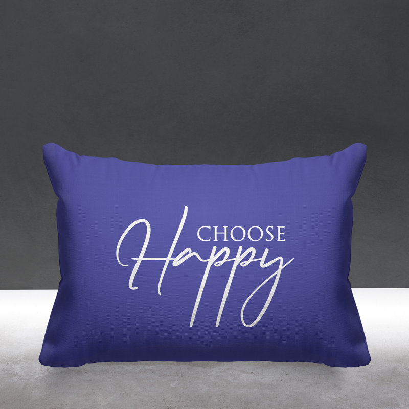 Housse et insert de coussin rectangulaire extérieur Aspire Choisissez Happy, Iris