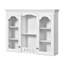 Armoire à pharmacie blanche spacieuse à conception moderne pour salle de bain au-dessus des toilettes