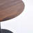 31.5"BLACK AND WALNUT Table Mid-Century Dining Table For 2-4 People With Round Mdf Table Top, Pedestal Dining Table, End Table Leisure Coffee Table