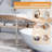 34" Floor Mount Freestanding Bathtub Faucet With Handheld Shower, Brushed Nickel, 304 Stainless Steel, CUPC Certified Ceramic Valve, Waterfall Spout, 2-In-1 Dual Function-125033842