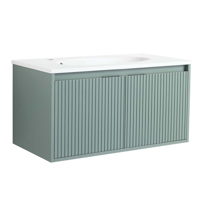 Meuble-lavabo flottant 36 po avec lavabo en résine