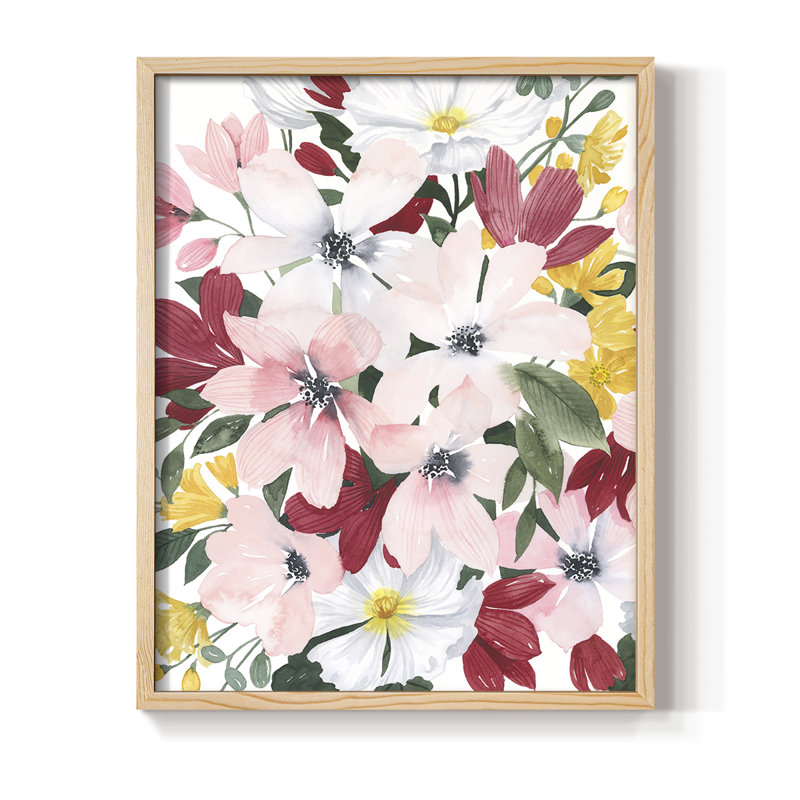 «Spring Bliss I», reproduction encadrée - bois massif, Naturel, H 11 po x l 9 po