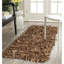 Tapis en cuir de couleur unie à poils longs tissé à la main-17573004