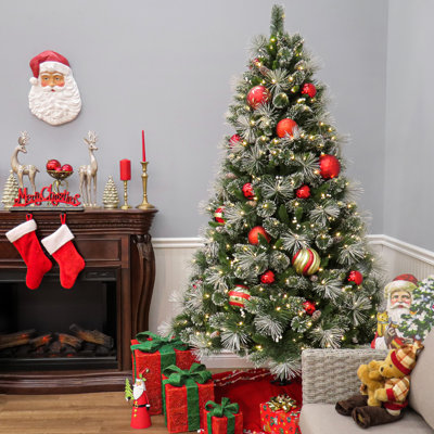 7.5 ft. Pre-Lit Bryson Pine Tree with LED Lights