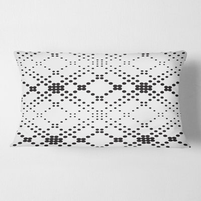 Retro Geometrical Abstract Minimal Pattern IX - Mid-Century Modern Printed Throw Pillow