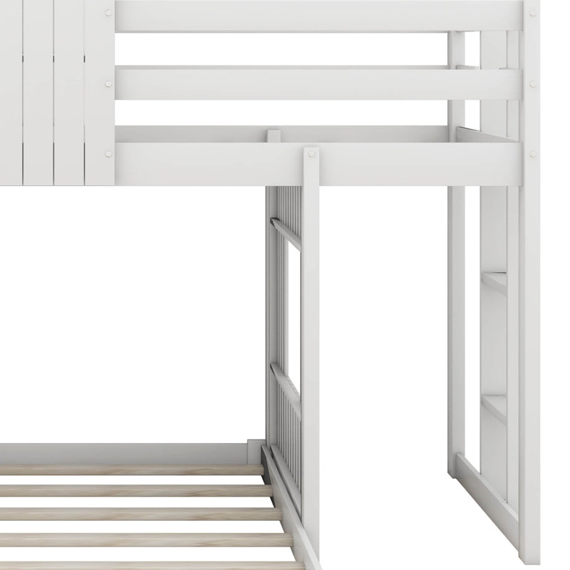 Quamaine Kids Twin Over Full Bunk Bed, White