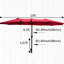 Très grand parasol double 15 pi x 9 pi pour piscine - Abri de jardin extérieur avec manivelle et évent-494658640