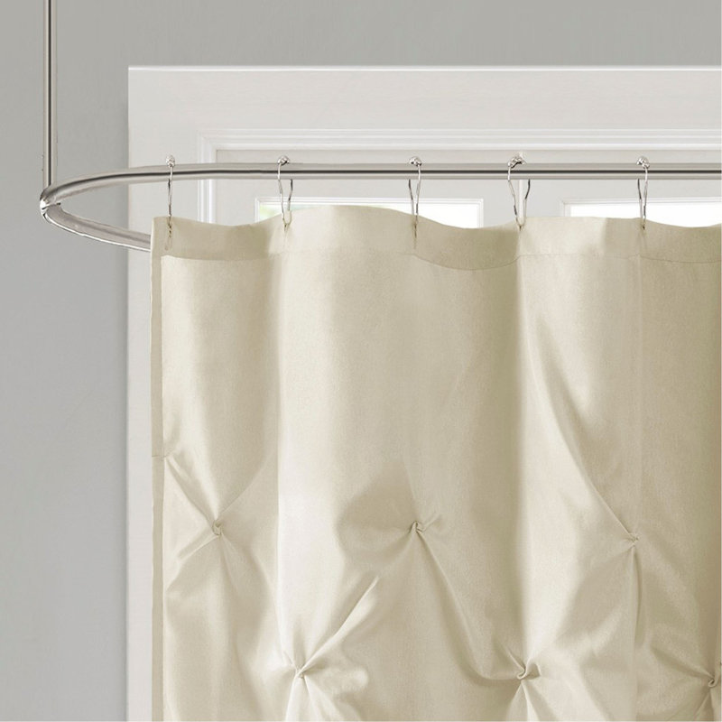 Rideau de douche capitonné semi-transparent, Beige