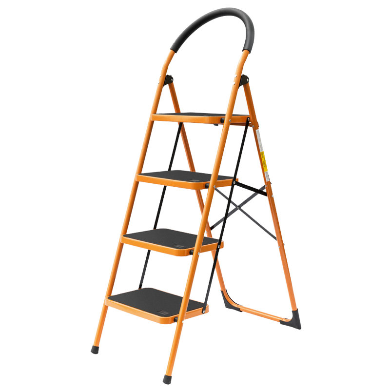 Escabeau en fer 4,9 pi Como Big Step avec capacité de charge de 300 lb, Orange
