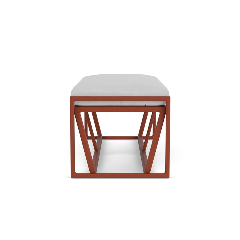 Summit Outdoor Dining Bench, White, Sandberg Dove
