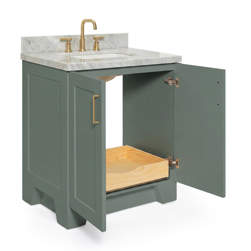 ARIEL TAYLOR 31 IN RECTANGLE SINK VANITY, Rectangle, Vintage Green