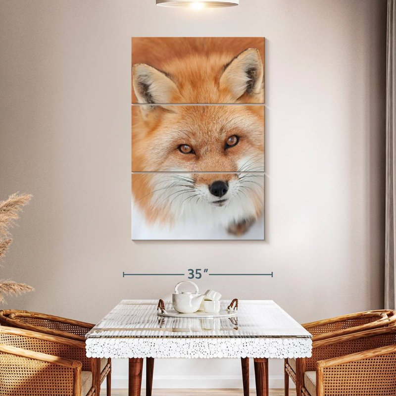 Brampt Fluffy Red Fox, 50" H x 32" W