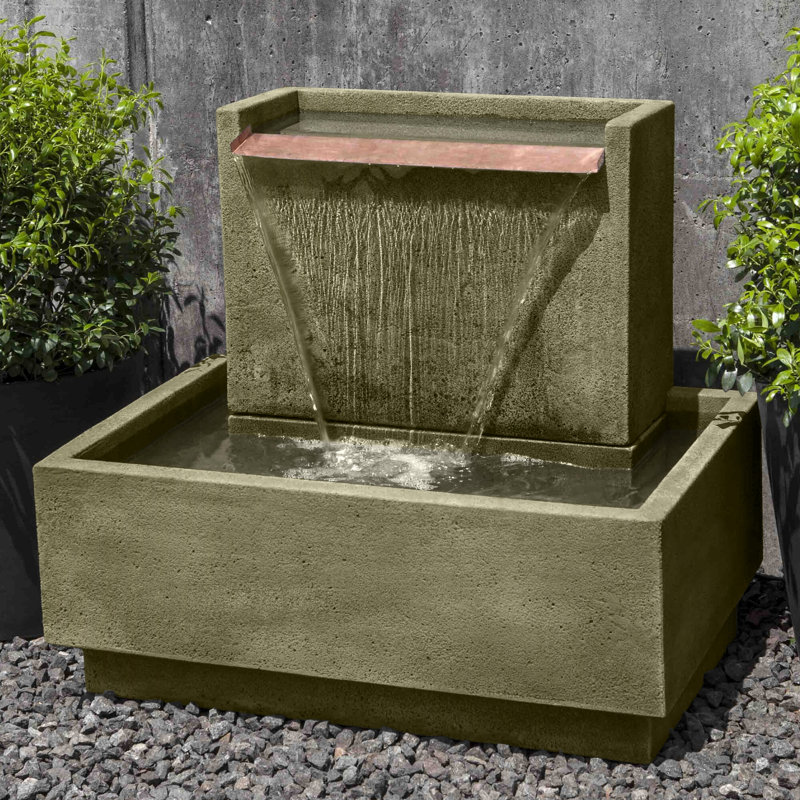 Concrete Fountain, English Moss