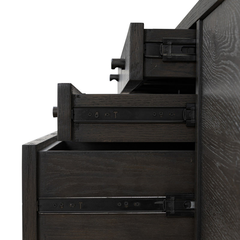 BERGSTROM Media Console, Smoked Black Oak