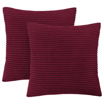 Aspire Homeware Striped Square Velvet Cushion Cover