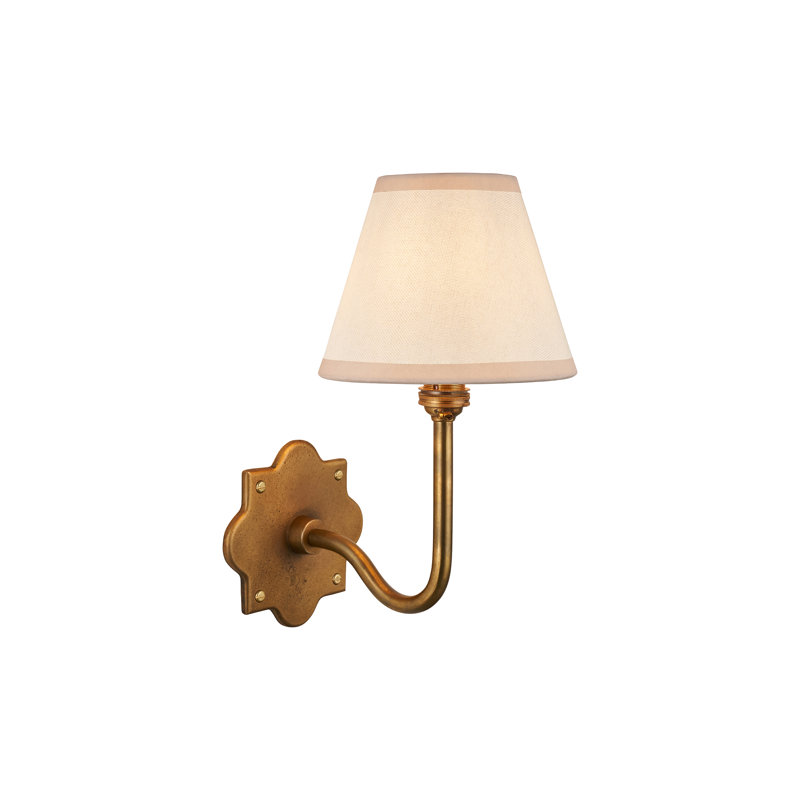 Steel Armed Sconce, Beige
