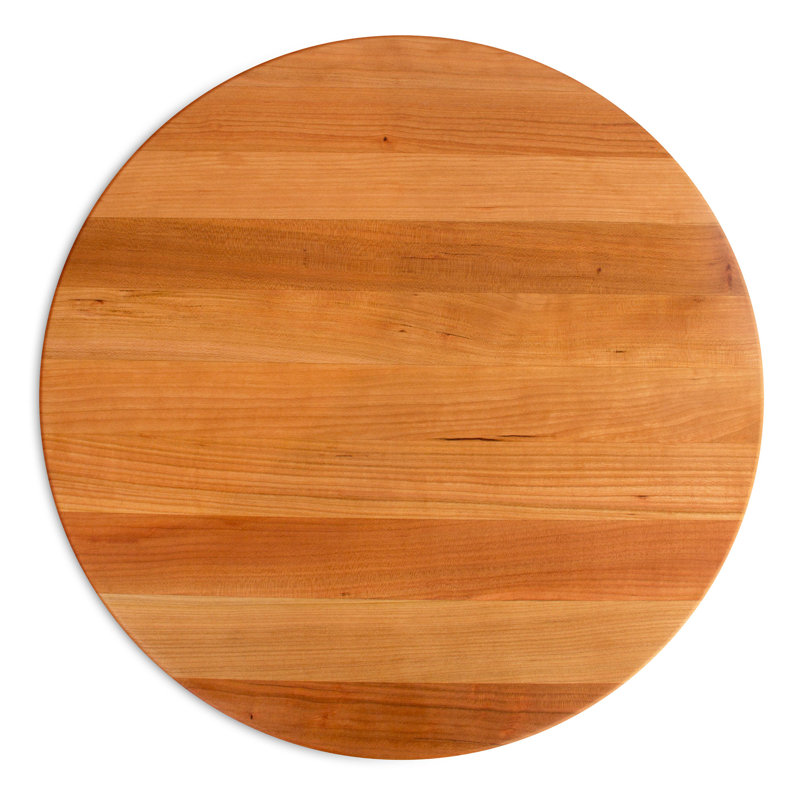 John Boos 18" Round Cutting Board, 1.5" Edge Grain, Cherry