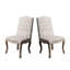 Chaise de salle à manger 2 beige - Design élégant, revêtement contemporain lisse à 2 places, dossier, pieds en bois
