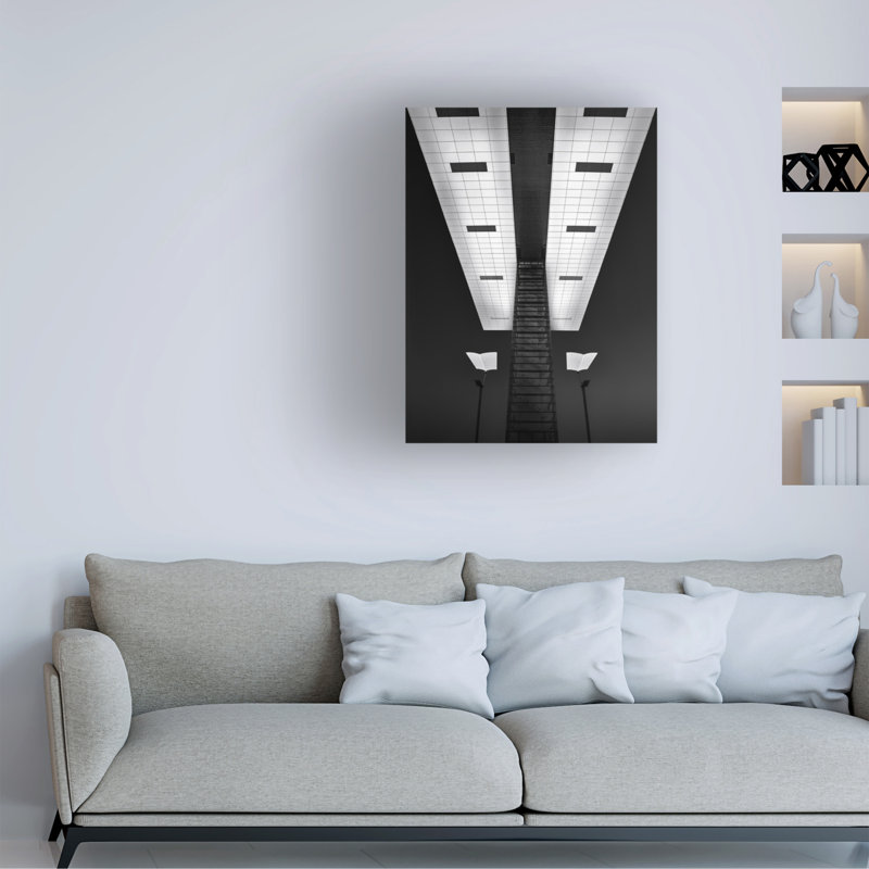 Art sur toile Ute Scherhage Kranhaus, H 19 po x l 14 po