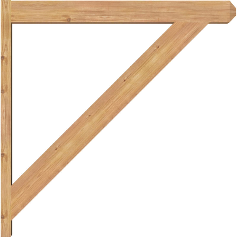 Artisan traditionnel en bois rustique, Cèdre rouge de l'Ouest l 5 1/2 po (lisse), P 38 po x H 38 po