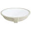 Lavabo pour salle de bain Scratch - Céramique ovale encastré, blanc, chauffant, teint, rouille avec trop-plein