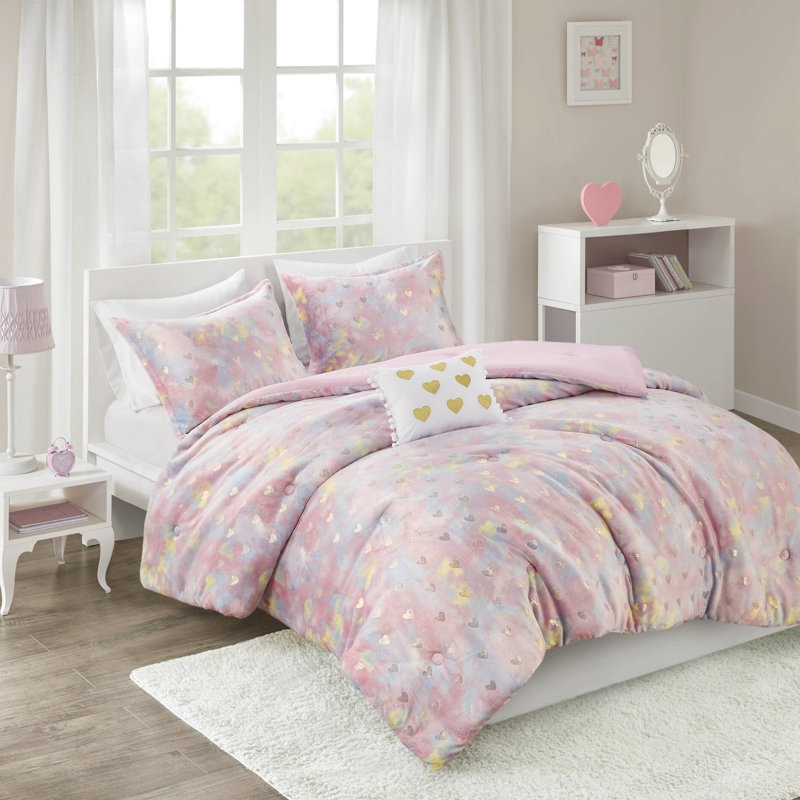 Édredon métallique imprimé double / grand, lavable double / grand avec imprimé lavable