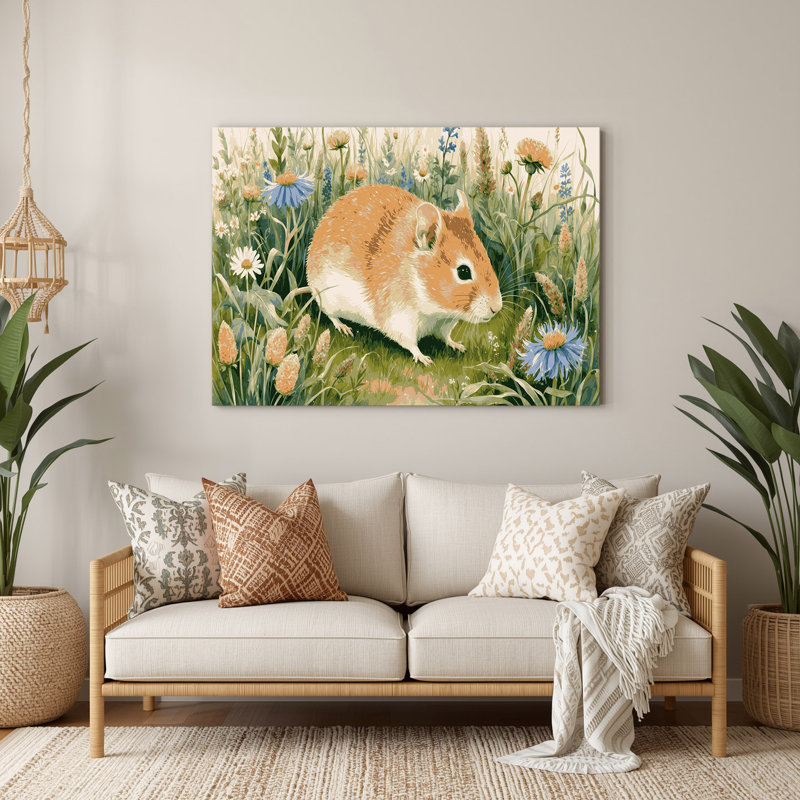 Wildlife Gerbil Brown Metal Wall Art, 11" H x 14" W