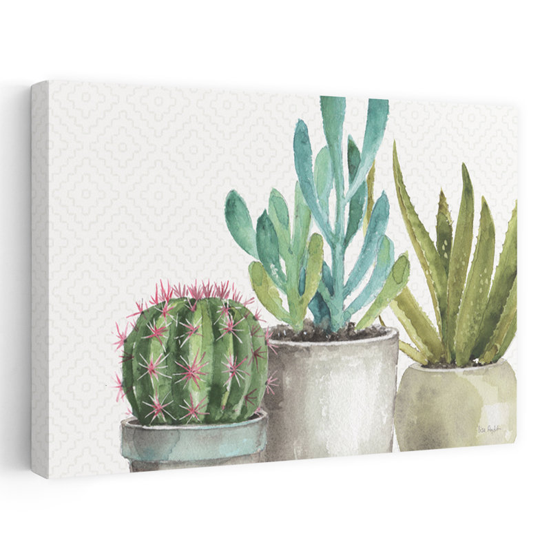 Mélange de verts XXXIV - Cactus, cactus, diamants, éléments naturels, art, H 16 po x l 24 po
