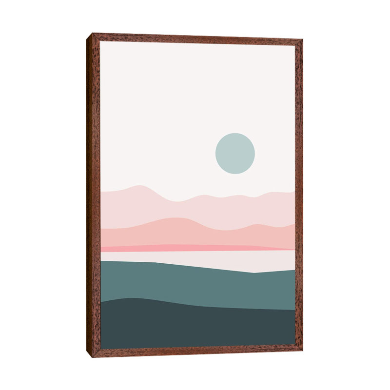 Abstract Landscape III - Print on Canvas, Brown Framed, 152.5 cm H x 101.5 cm W