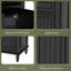 Meuble-lavabo noir avec évier compact, bois massif et bois aggloméré, style moderne
