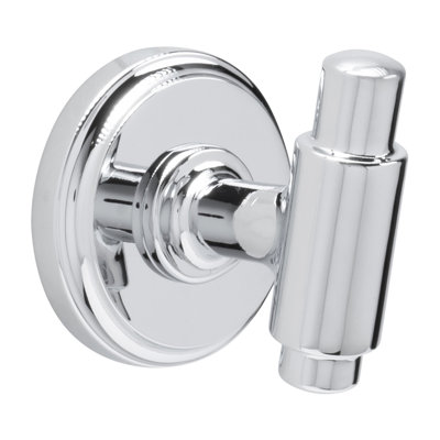 Piper Collection Robe Hook - 2-1/8" x 2" Chrome - Mid-century Modern Bathroom Hook for Towels & Robes