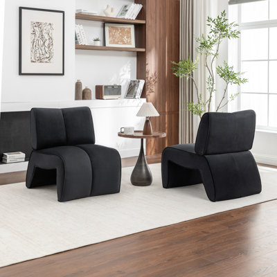 Angel Velvet Upholstered Accent Chair