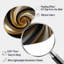 Abstrait spirale abstraite or liquide et noir - art mural asymétrique abstrait en forme de spirale-467743886