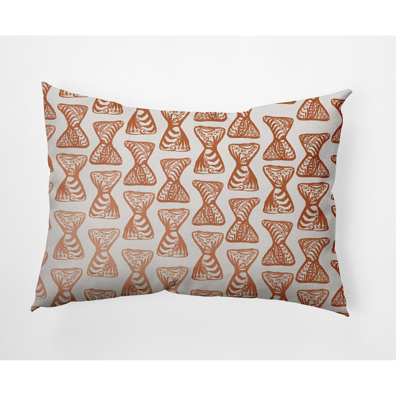 Housse de coussin carrée/insert, Orangé, Géométrique 3