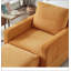 Chaise longue classique en velours côtelé, canapé confortable, fauteuil d'appoint rembourré avec repose-pieds pour le salon-1850711457