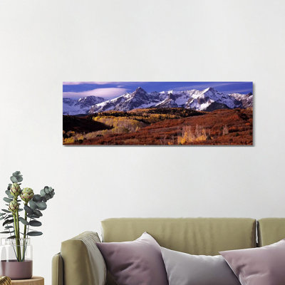 Mountains Covered With Snow And Fall Colours, Near Telluride, Colorado, Usa by Panoramic Images - Wrapped Canvas Panoramic Print