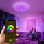 Carlette LED Smart Flush Ceiling Lights Wi-Fi RGB Connect with Tuya Works with Alexa, Google Home