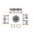 Kimlyn 9 - Person Patio Conversation Set with Cushions-737434146