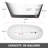 Acrylic Freestanding  Soaking Bathtubs 59'' x 29.5'' Single Slipper Stand Alone Tub in Matte Grey with Side Drain