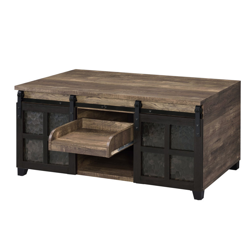 Coffee Table With Sliding Doors