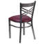 Ensemble de 2 chaises de restaurant en métal avec revêtement en X-977723461