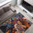Floral Elegance Printed Rug: Soft Pile Indoor Floor Covering with Intricate Blossom Design on a Background-1159290314