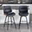 Swivel Upholstered Counter-Height Bar Stools-1223500379