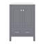 Meuble-lavabo 48 po avec lavabo encastré intégré, tiroir divisé et tablette à double couche-677340082